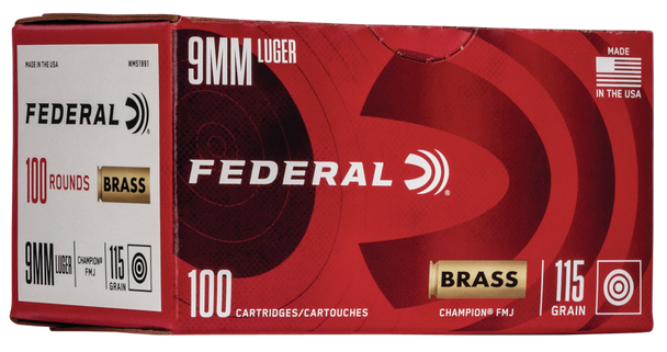 Federal Champion 9MM 115Gr Full Metal Jacket - WM51991