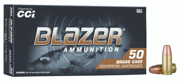 CCI Blazer Brass 9mm Luger 147 Grain Full Metal Jacket