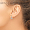 Real 925 Sterling Silver Flat Solid Snug Tiny Hinged Huggie Hoop Earrings 3.9 g