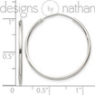 925 Sterling Silver Polished Thin Endless Hoop Earrings 1.3 mm x 26 mm 1.1 grams 925 Sterling Silver Polished Thin Endless Hoop Earrings 1.3 mm x 26 mm 1.1 grams