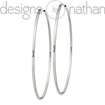 925 Sterling Silver Polished Hollow Endless Hoop Earrings 2 mm x 80 mm 6.7 grams 925 Sterling Silver Polished Hollow Endless Hoop Earrings 2 mm x 80 mm 6.7 grams