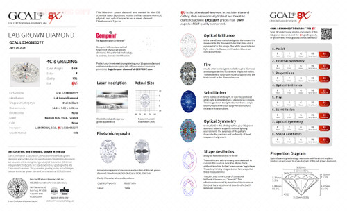 Private Listing World Class 8x VS1 F 5.08 carat Oval Diamond GCAL Certified Private Listing World Class 8x VS1 F 5.08 carat Oval Diamond GCAL Certified