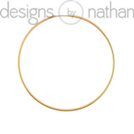 14k Yellow Gold Filled Thin Endless Hoop Earrings 1.3 mm x 50.8 mm 1.4 grams