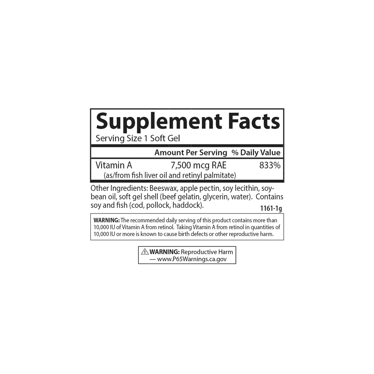 Vitamin A with Pectin 25,000 IU with Pectin (7,500 mcg RAE) Vision Health