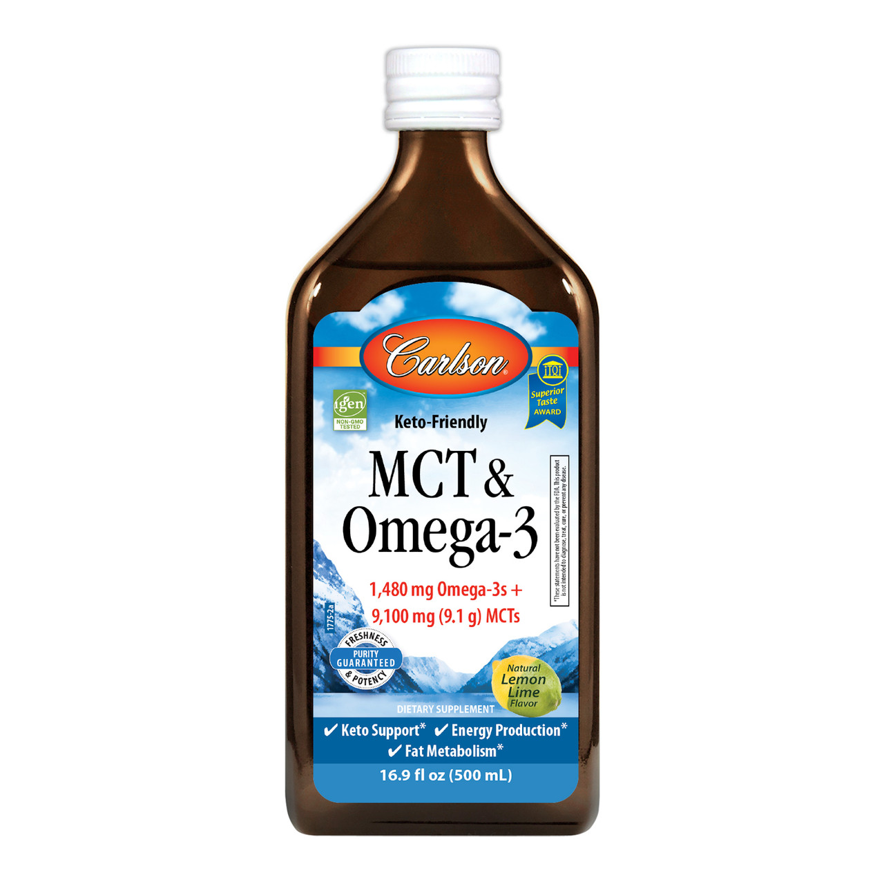 MCT & Omega-3  1,480 mg Omega-3s + 9,200 mg (9.2 g) MCTs