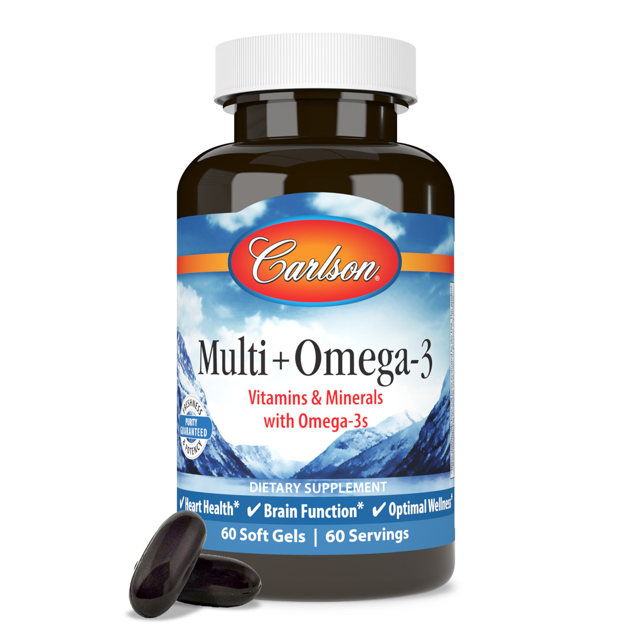 Multi + Omega-3  Promotes cardiovascular and cognitive health