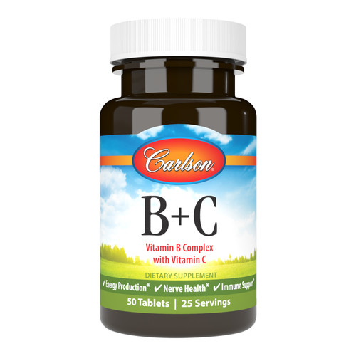 B + C is an excellent source of B complex vitamins, which support energy production and nervous system health. It also provides vitamin C to promote healthy immune function. sku_2012