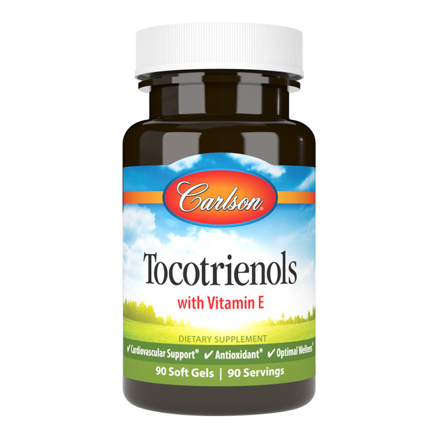 A single soft gel provides 40 mg of tocotrienols and is a great source of vitamin E. Carlson Tocotrienols provides a ratio used in scientific studies. sku_0881 vitamin e tocotrienols, tocotrienols supplements, tocotrienols