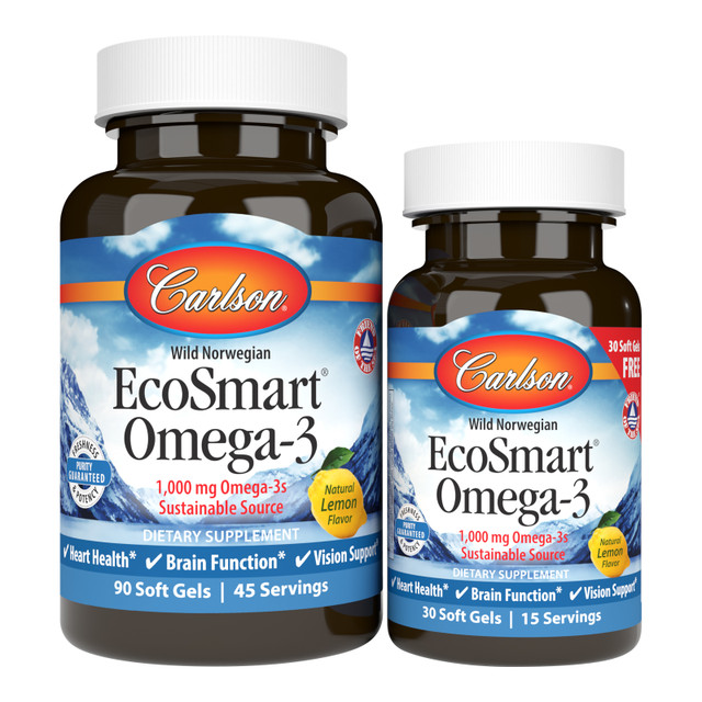 Each serving provides 1,000 mg of the beneficial omega-3s EPA and DHA, which support heart, brain, vision, and joint health.​ sku_1804