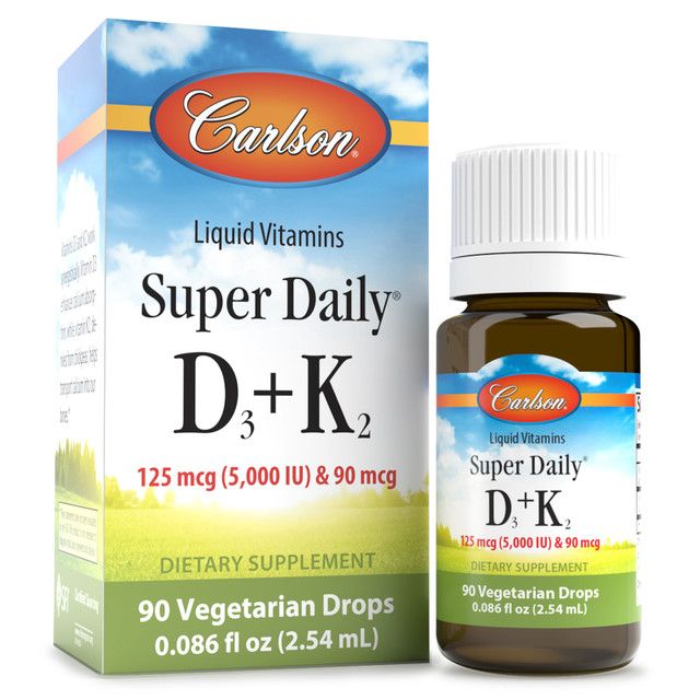 Super Daily D3 + K2 combines two of the most important nutrients to support optimal bone, teeth, and cardiovascular system health. 