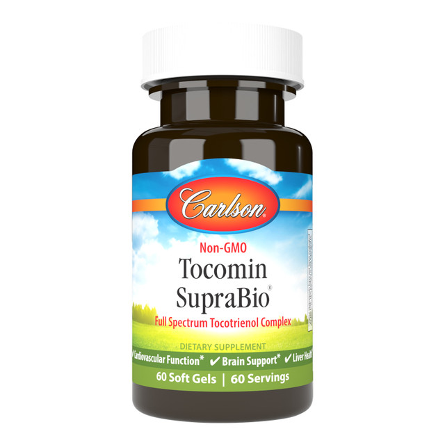 Carlson Tocomin SupraBio® is derived from the fresh, red virgin palm oil of ripe palm fruits and manufactured with a patented bioenhanced system for maximum absorption. sku_0871-UPC