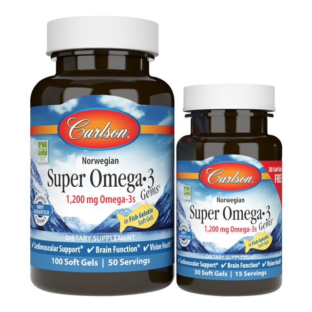 Best Fish Oil Without Gelatin Carlson Super Omega3 Gems®