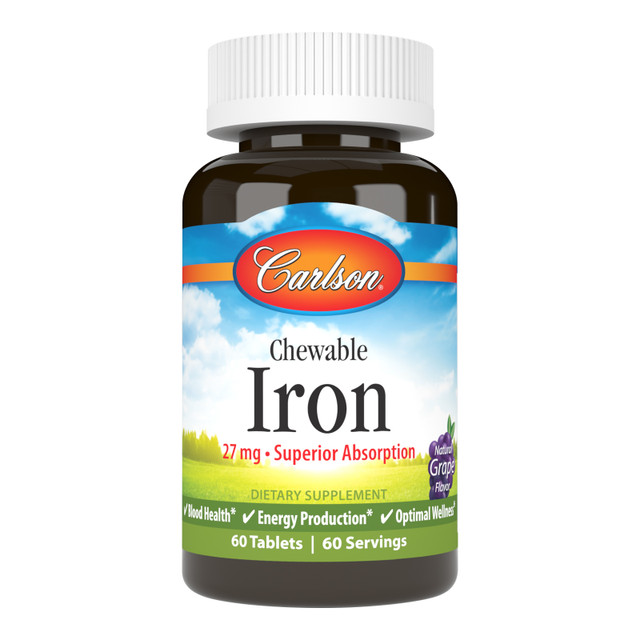 Chewable Iron is a convenient way to get the iron we need to help maintain healthy blood. sku_5581-UPC chewable iron vitamins, chewable iron supplement