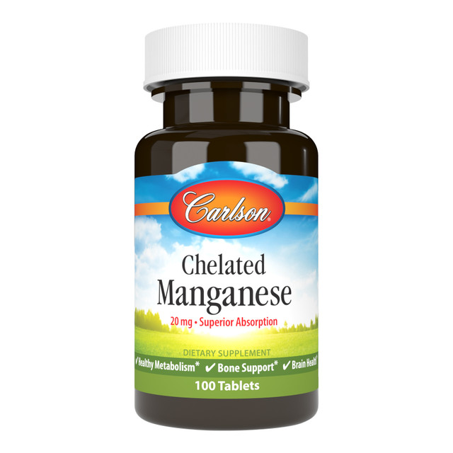 Manganese is an essential trace mineral involved in many key body functions, including supporting a healthy metabolism, and bone and brain health. sku_5631-UPC chelated manganese, what is chelated, chelated manganese supplement