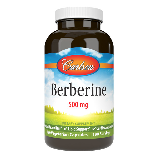 Berberine supports healthy glucose and lipid levels already within the normal range and promotes healthy cardiovascular and immune function.  SKU_8132 berberine glucose support, berberine 500mg, berberine supplements