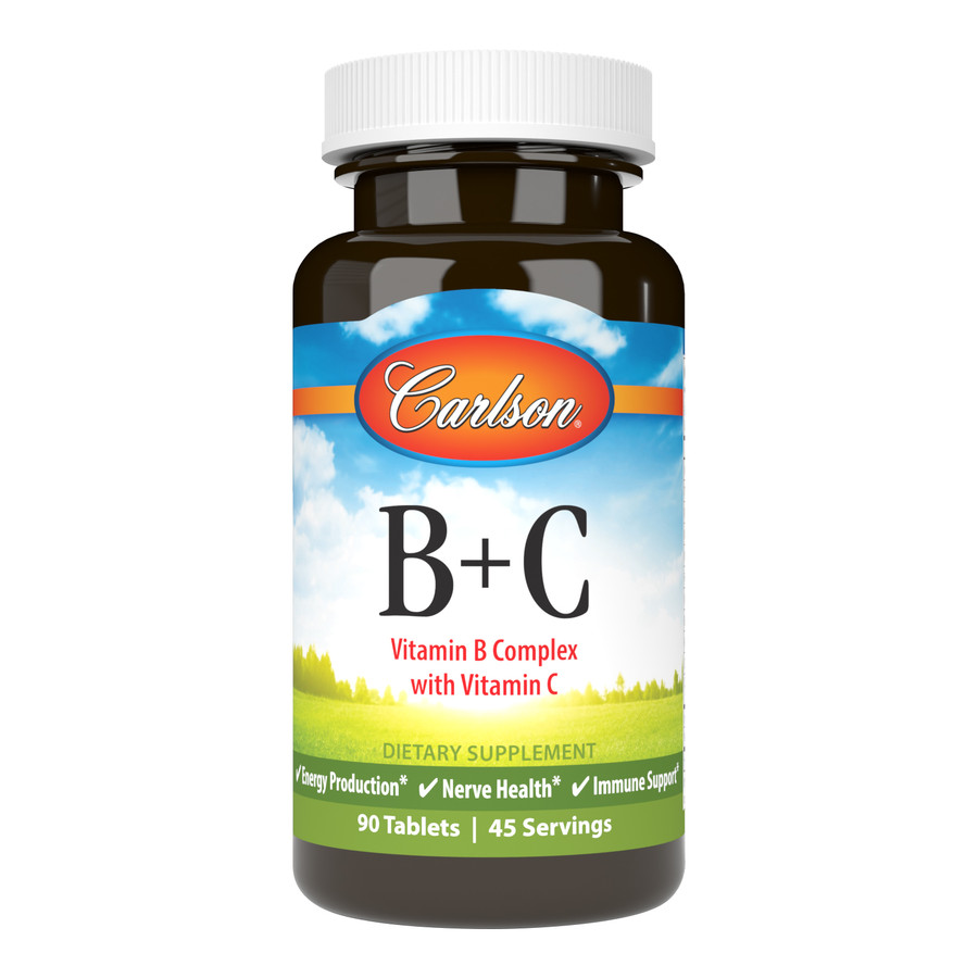 B + C is an excellent source of B complex vitamins, which support energy production and nervous system health. It also provides vitamin C to promote healthy immune function.