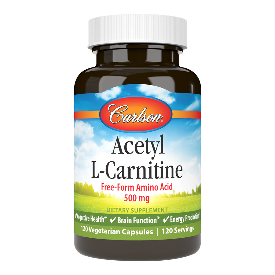 Carlson Acetyl L-Carnitine is a modified amino acid that supports cognitive health, brain function, and energy production.