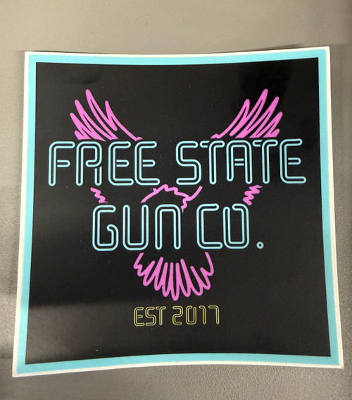 Free State Gun Co Neon Logo Sticker