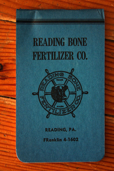 Reading Bone Fertilizer Co. Reading PA 1957 Advertising Booklet Vintage Berks