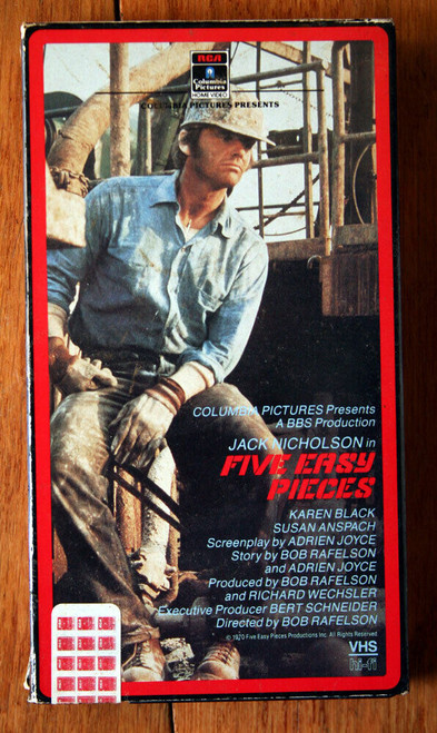 FIVE EASY PIECES VHS Tape 1988 Jack Nicholson Pre-Owned Cassette 