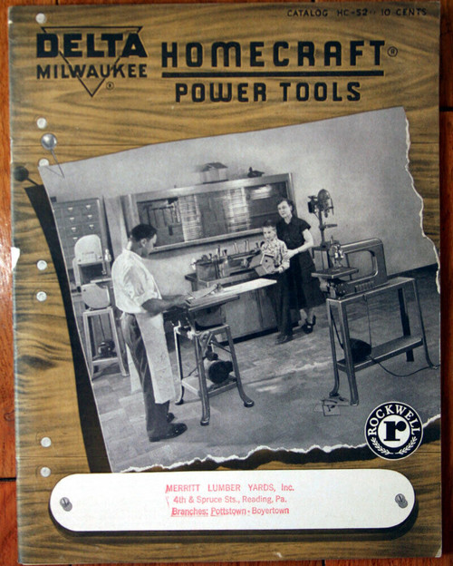 DELTA Homecraft Power Tools 1952 Catalog HC-52 Rockwell Manufacturing Milwaukee