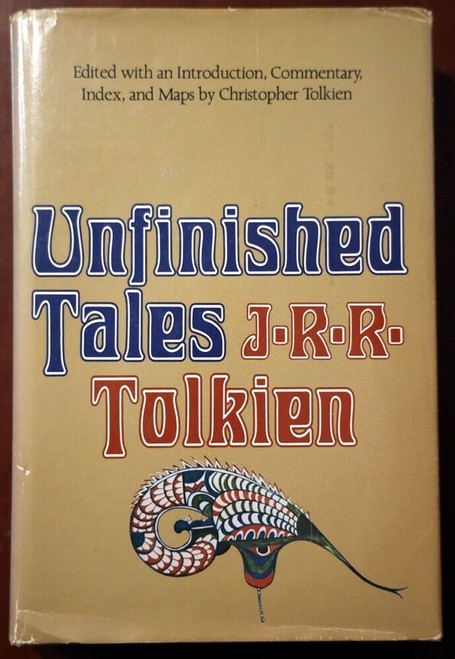 Unfinished Tales by J.R.R. Tolkien 1980 First American Edition 1st Print MAP DJ