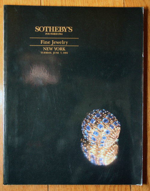 Sotheby's Catalog FINE JEWELRY New York June 7, 1994 Auction Exhibition