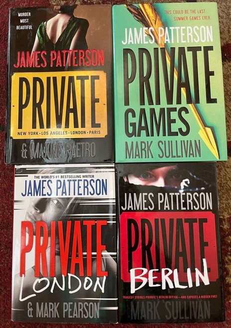 JAMES PATTERSON Book Lot Private, Berlin, London, Games HC/DJ First Editions