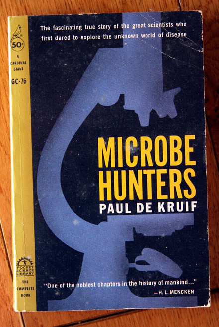 MICROBE HUNTERS by Paul De Kruif 1959 1st Printing Pocket Books Paperback GC-76