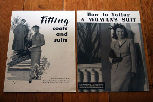 How to Tailor a Woman's Suit 1946 + Fitting Coats & Suits 1952 Vintage Bulletins
