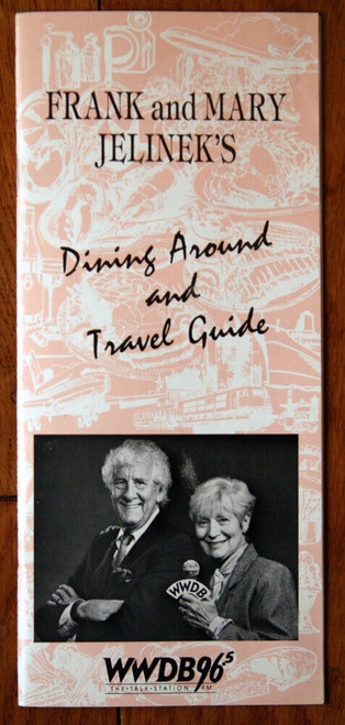 FRANK AND MARY JELINEK'S Dining Around & Travel Guide 1990 WWDB 96.5 Radio PHILA