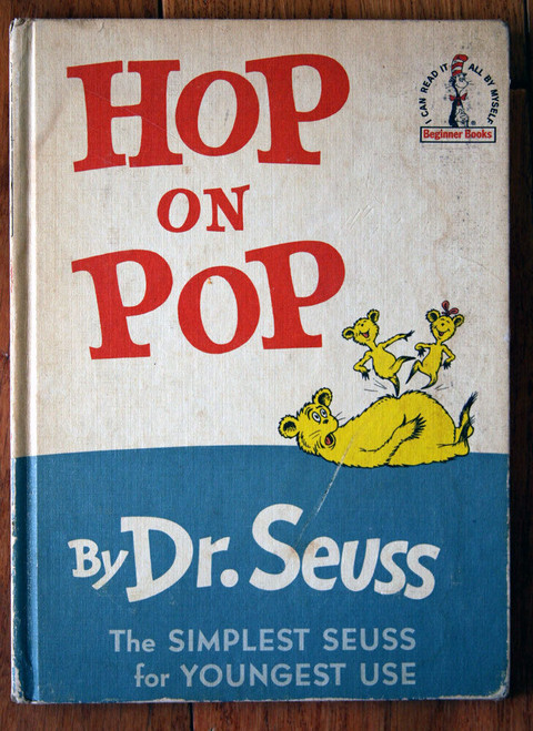 HOP ON POP by Dr. Seuss 1963 Beginner Books Random House Vintage Hardcover 