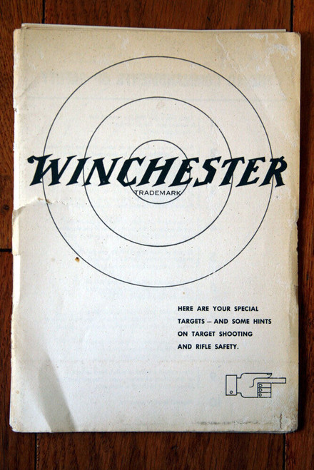 1956 Winchester Gun Company 12 Unused Ranger Rifle Targets in Original Folder