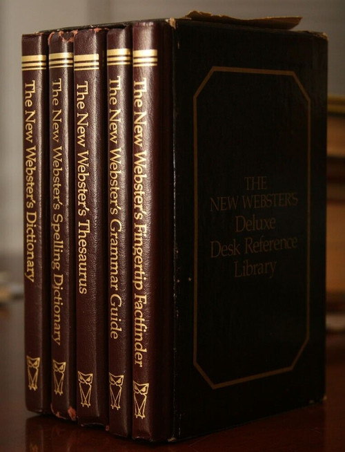 New Webster's Deluxe Desk Reference Library 5-Volume Boxed Set 1986 Dictionary