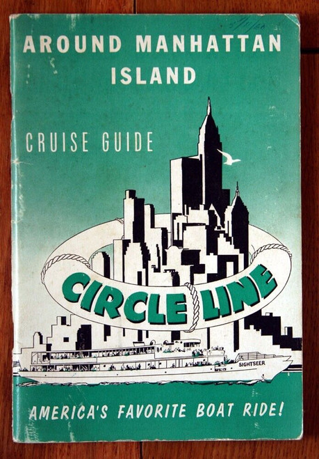 Around Manhattan Island Cruise Guide 1959 CIRCLE LINE Boat Sightseeing Yachts NY