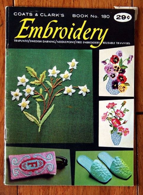 Coats & Clark's EMBROIDERY Book No. 180 First Edition 1967 Needlepoint Darning