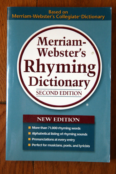 Merriam Webster's Rhyming Dictionary (2007) Paperback Second Edition Collegiate