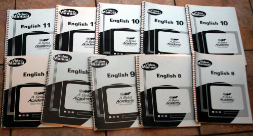  Lot of (10) ENGLISH 8 9 10 11 A Beka Academy Homeschool Video Manuals