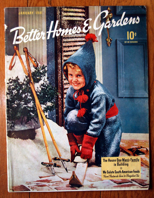 BETTER HOMES AND GARDENS January 1941 Vintage Magazine Robert Mack Cover