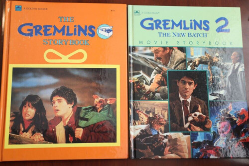 THE GREMLINS STORYBOOK 1984 + Gremlins 2 The New Batch Movie Book 1990 GOLDEN