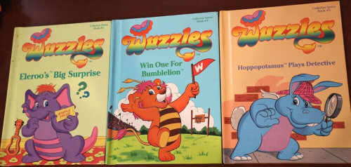 WUZZLES Book Lot # 3, 4, 5 Eleroo, Bumblelion, Hoppopotamus 1984 Hasbro Bradley