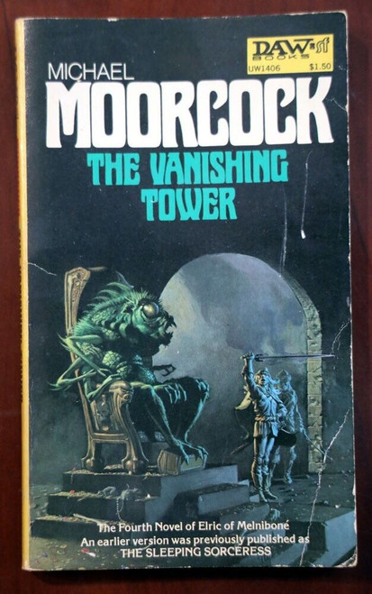 THE VANISHING TOWER by Michael Moorcock 1977 Vintage DAW Books Paperback Sci-Fi