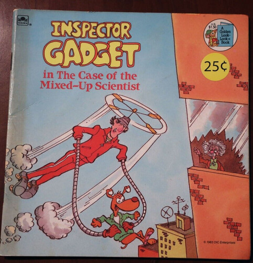 INSPECTOR GADGET in the Case of the Mixed-Up Scientist 1985 Golden Book TV SERIE