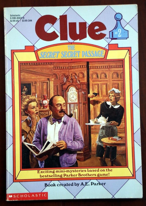 CLUE #2 Secret Secret Passage A.E. Parker 1992 Scholastic Paperback 1st Printing