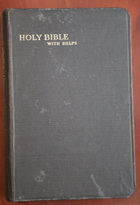 HOLY BIBLE with Helps KJV Pronouncing Collins' Clear-Type Press 1946 Vintage