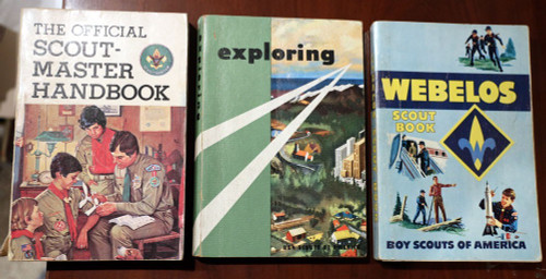 Lot of 3 Vintage Boy Scouts of America BSA Manuals Scoutmaster Handbook Webelos