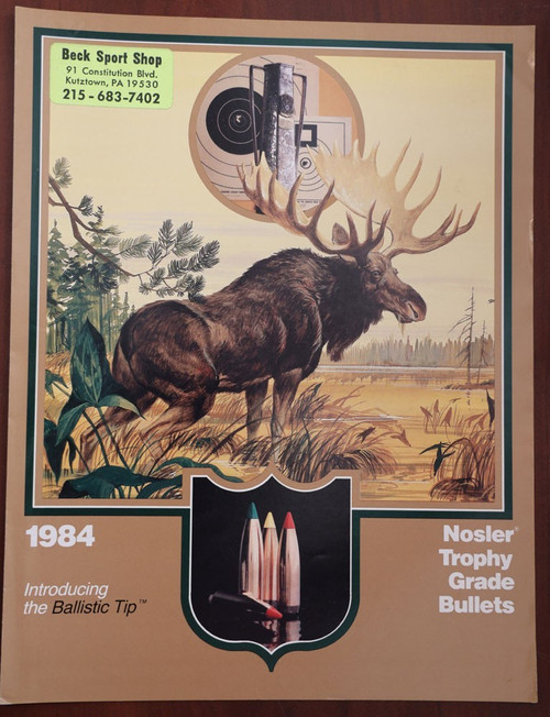 Nosler Trophy Grade Bullets 1984 Brochure - Ballistic Tip Hunting Ammo/Boat Tail
