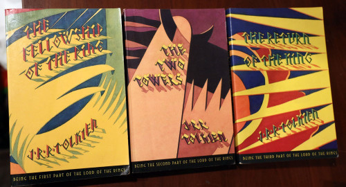 LORD OF THE RINGS Book Set 1995 Quality Paperback Book Club 3 Vols. JRR TOLKIEN