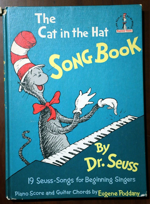 Cat in the Hat Song Book by Dr. Seuss 1967 Vintage Hardcover Random House MUSIC