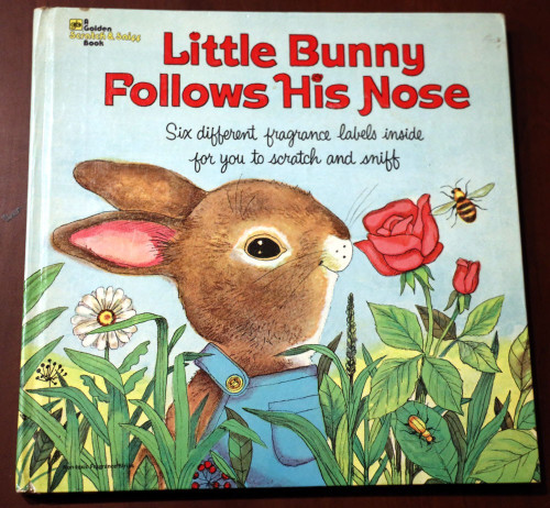 Little Bunny Follows His Nose Golden Scratch & Sniff Book w Fragrance Label 1971